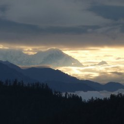 Manaslu (8156m) in the distance, Poon Hill sunrise, 16 Oct 2010