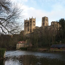 Durham Cathedral & River Wear from Prebends Bridge, 17 Dec 2011