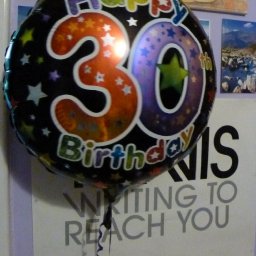 Birthday balloon to welcome me home